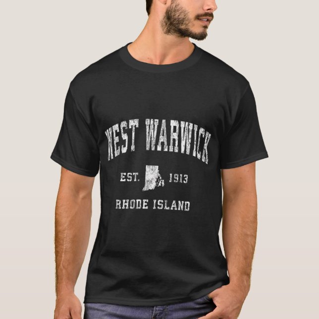 West Warwick Rhode Island Ri Athletic Sports T-Shirt (Front)