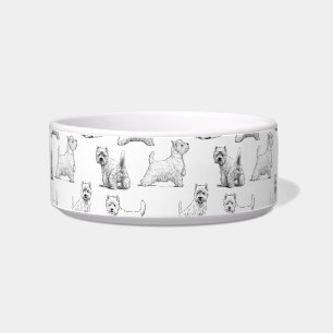 West White Terrier Pet Bowl