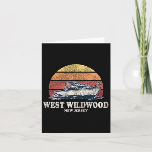 West Wildwood Nj Vintage Boating 70s Retro Boat De Card