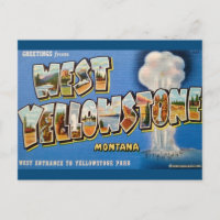 West Yellowstone National Park Postcard