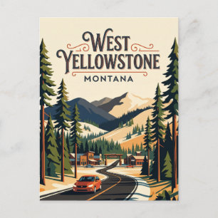 West Yellowstone USA Postcard