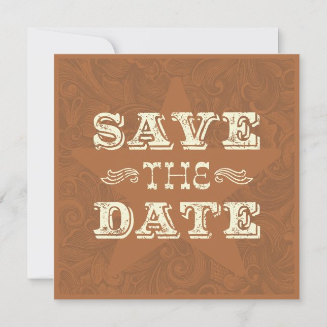 Wester Save the Date (two sided) Dark brown (Front)
