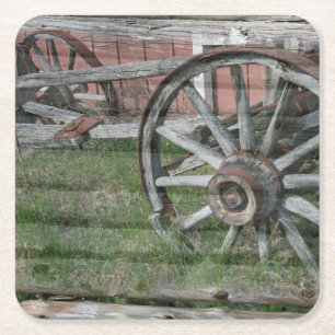 Wester Style Rustic Wagon Wheel Paper Coaster