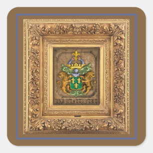 Westerfield Dutch Family Coat Of Arms. Square Sticker
