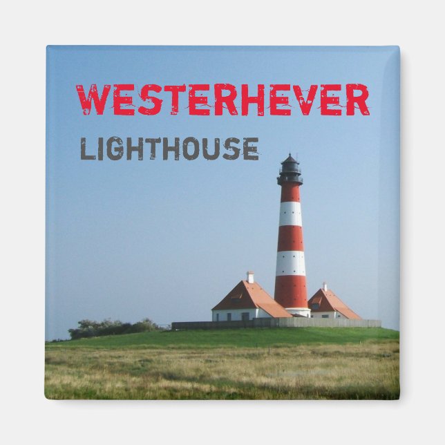 Westerhever Lighthouse, Wadden Sea, Germany Magnet (Front)