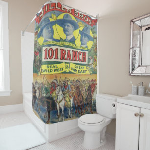 Western 101 Ranch Wild West Show Rodeo Shower Curtain