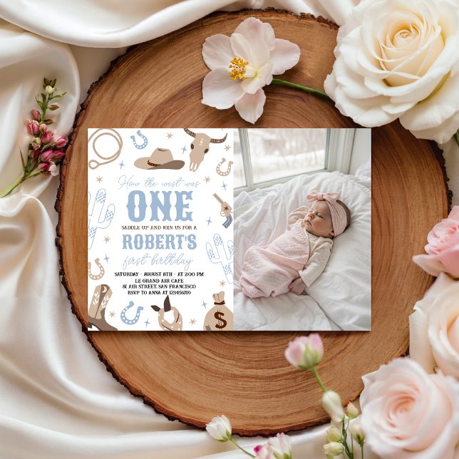 Western 1st Birthday Photo Invitation (Creator Uploaded)
