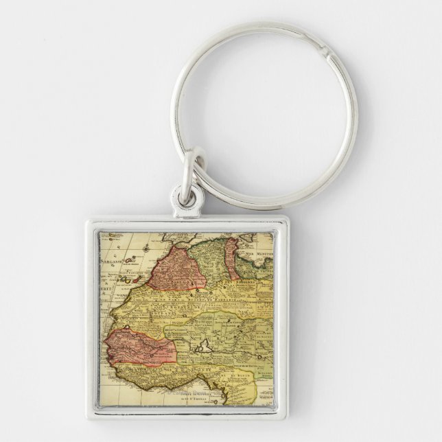 Western AfricaPanoramic MapWestern Africa 2 Key Ring (Front)