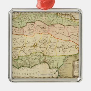 Western AfricaPanoramic MapWestern Africa Metal Tree Decoration