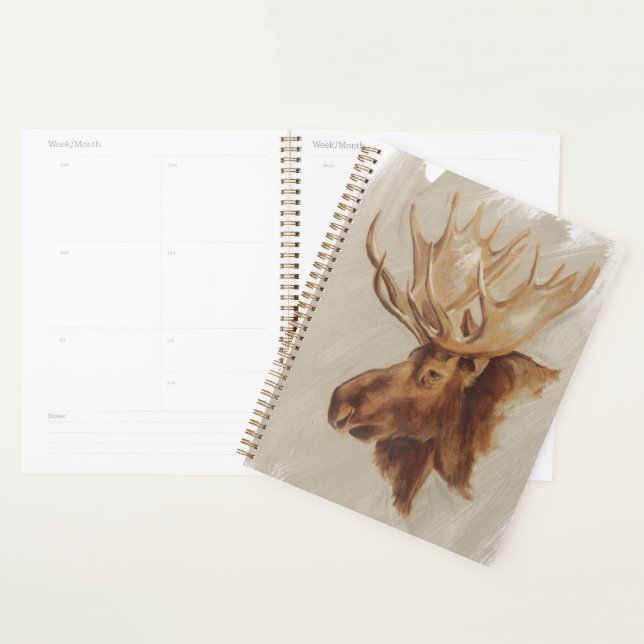 Western American Animal Study | Moose Portrait Planner (Display)