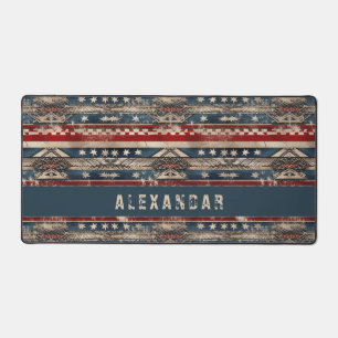 Western American Flag Desk Mat