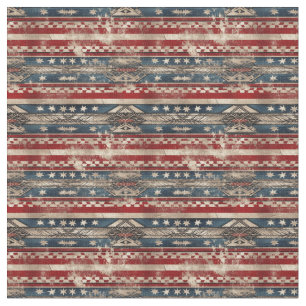 Western American Flag Fabric