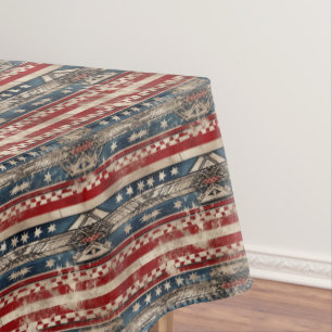 Western American Flag Tablecloth