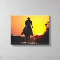 Western Art, Cowboy Sunset, Strength,