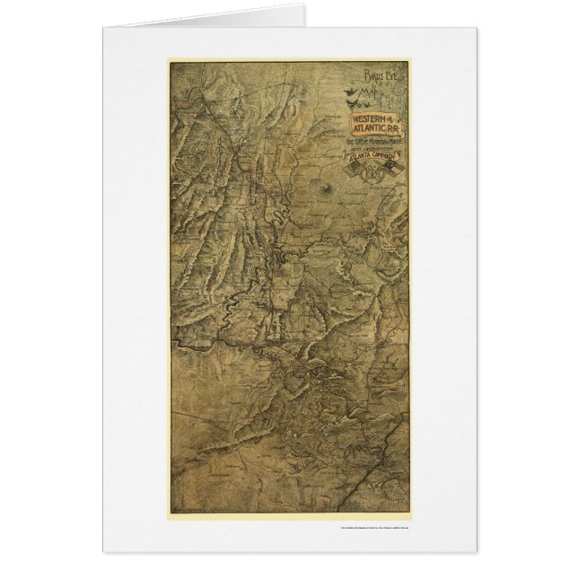 Western & Atlantic Railroad Map 1887 (Front)