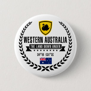 Western Australia 6 Cm Round Badge
