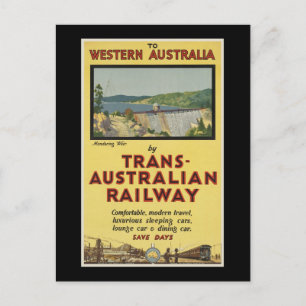 Western Australia by Trans-Australian Railway Postcard