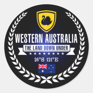 Western Australia Classic Round Sticker
