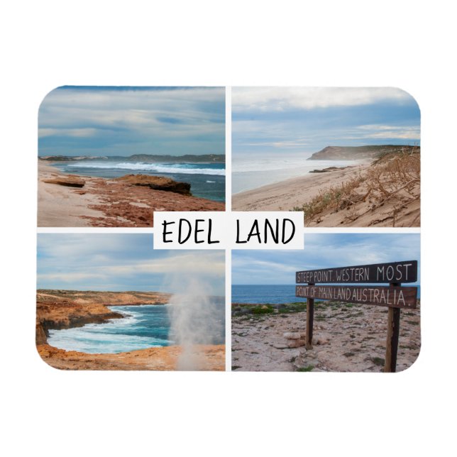 Western Australia Cliffs Coastline Blowhole Magnet (Horizontal)