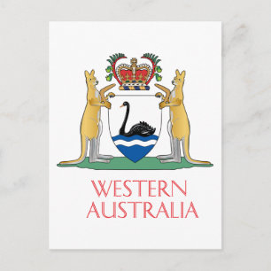 Western Australia coat of arms Postcard