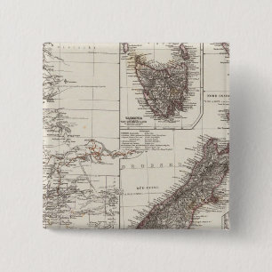 Western Australia Tasmania and New Zealand 15 Cm Square Badge