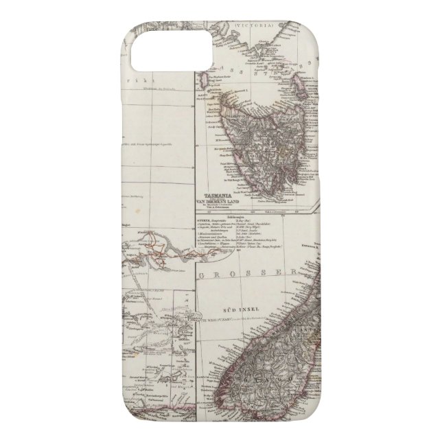 Western Australia Tasmania and New Zealand Case-Mate iPhone Case (Back)