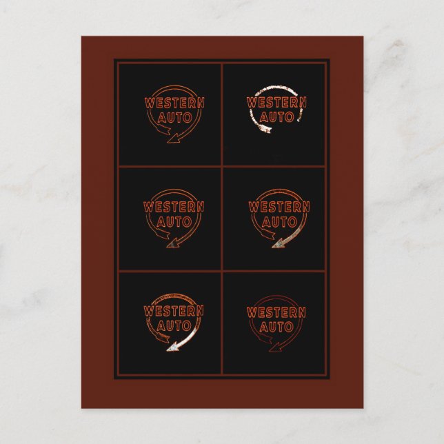 Western Auto Building Sign, Kansas City, Missouri Postcard (Front)