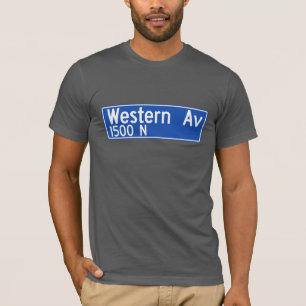 Western Avenue, Los Angeles, CA Street Sign T-Shirt