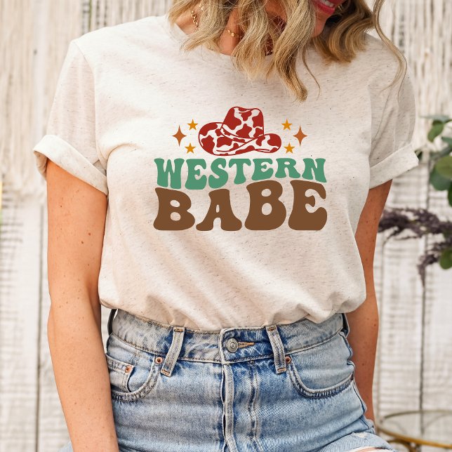 Western Babe Shirt – Country Cowgirl Graphic Tee (Western Babe, Cowgirl Chic, Rodeo Queen, Country Girl, Wild West Fashion, Western Style, Ranch Life,)
