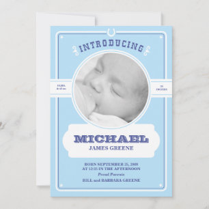 Western Baby Boy Announcement