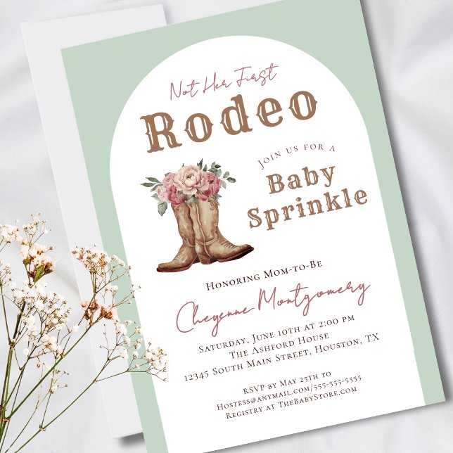 Western Baby Shower Not Her First Rodeo Sprinkle Invitation (Creator Uploaded)