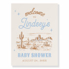 Western Baby Shower Welcome Sign