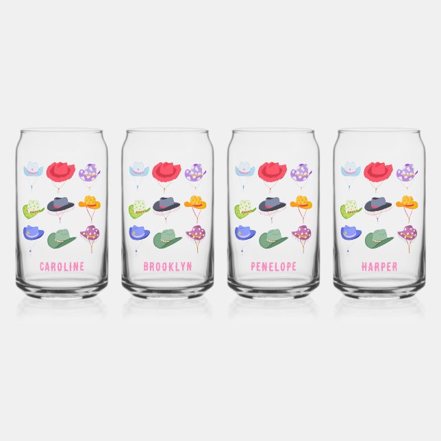 Western Bachelorette Party Favour Drinkware Set Can Glass (Front)