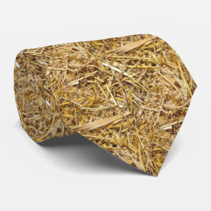 Western Bale Of Hay Print Necktie