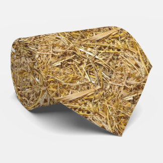 Western Bale Of Hay Print Necktie