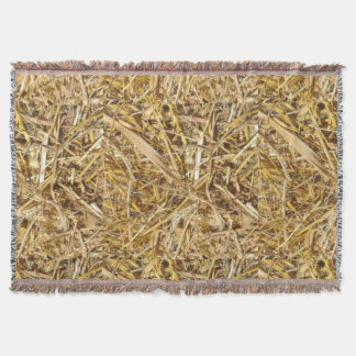 Western Bale Of Hay Print Throw Blanket