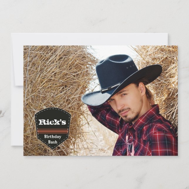 Western Banner Photo Invitation (Front)