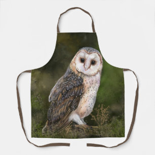 Western Barn Owl Apron - Painting