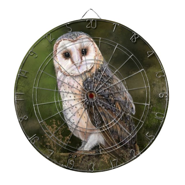 Western Barn Owl Dart Board (Front)