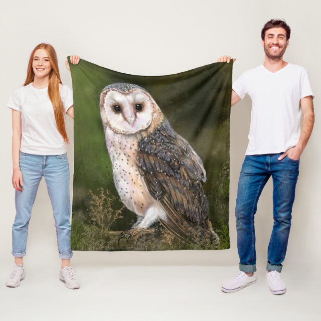 Western Barn Owl Fleece Blanket (In Situ)