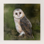 Western Barn Owl - Migned Watercolor Painting Art  Jigsaw Puzzle<br><div class="desc">Western Barn Owl - Migned Watercolor Painting Art Beautiful Forest Bird</div>