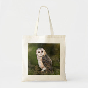 Western Barn Owl - Migned Watercolor Painting Art  Tote Bag