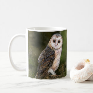 Western Barn Owl - Migned Watercolor Painting Coffee Mug