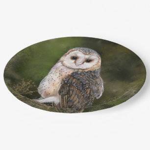 Western Barn Owl Paper Plates