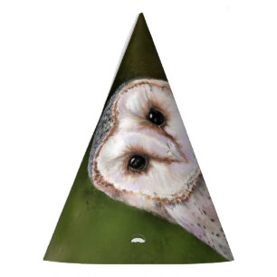 Western Barn Owl Party Hat - Painting
