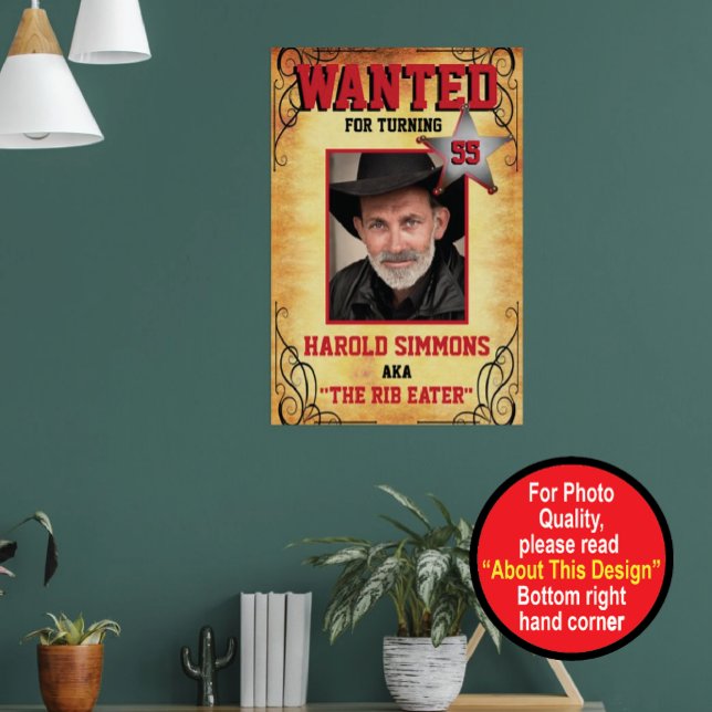 Western Birthday Wanted Poster (Creator Uploaded)