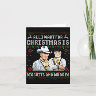 Western Biscuits And S Christmas Quote Retro  Card