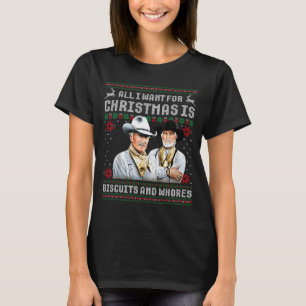 Western Biscuits And S Christmas Quote Retro  T-Shirt