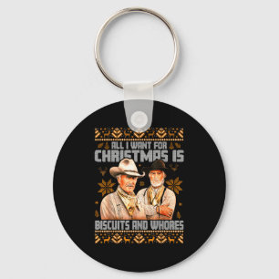 Western Biscuits And S Christmas Ugly  Key Ring