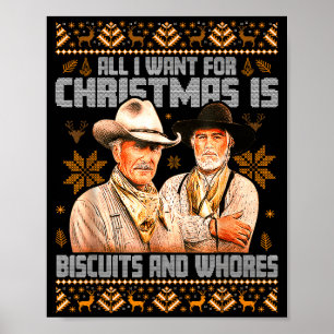 Western Biscuits And S Christmas Ugly Poster